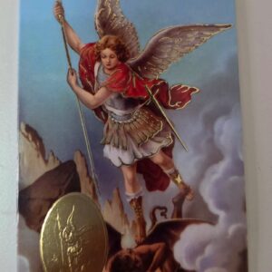 Estampita Medalla San Miguel