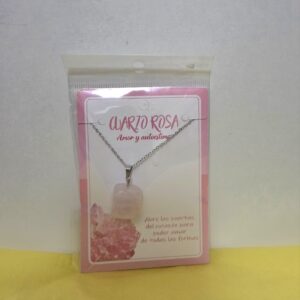 collar cuarzo rosa