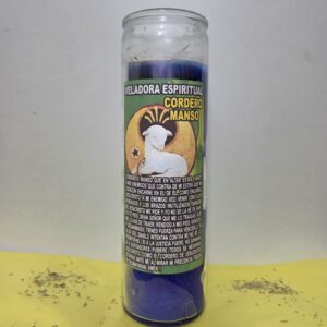 velÓn cristal azul cordero manso