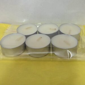 vela tealight pequena pack 6