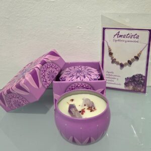 kit vela & pulsera/collar Lavanda Amatista